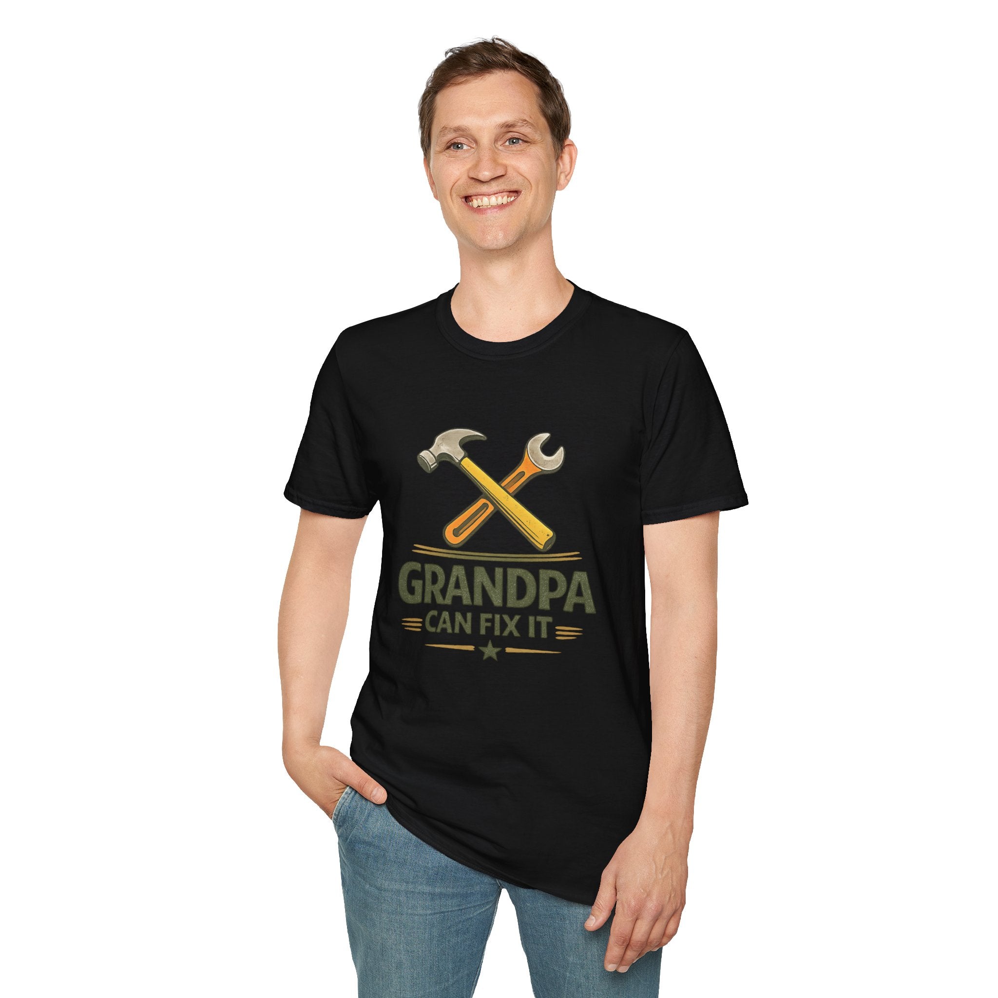 Grandpa Can Fix It T-Shirt — Handyman Tools Retro Tee for Fathers, Grandfathers & DIY Lovers