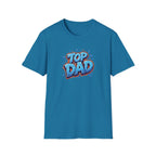 "Top Dad" Blue Graffiti Father T-Shirt