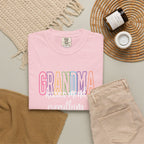 Grandma Pastel Rainbow T-Shirt — Retro Block Letter Grandma Tee
