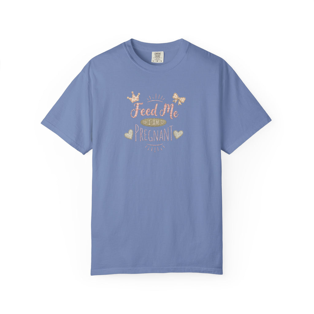 Pregnant 'Feed Me' Tee — Maternity Pregnancy Humor T-Shirt