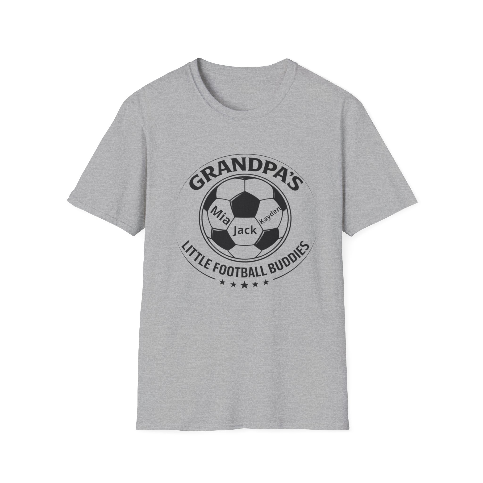 Grandpa's Little Football Buddies T-Shirt — Personalized Soccer Dad/Grandad Gift