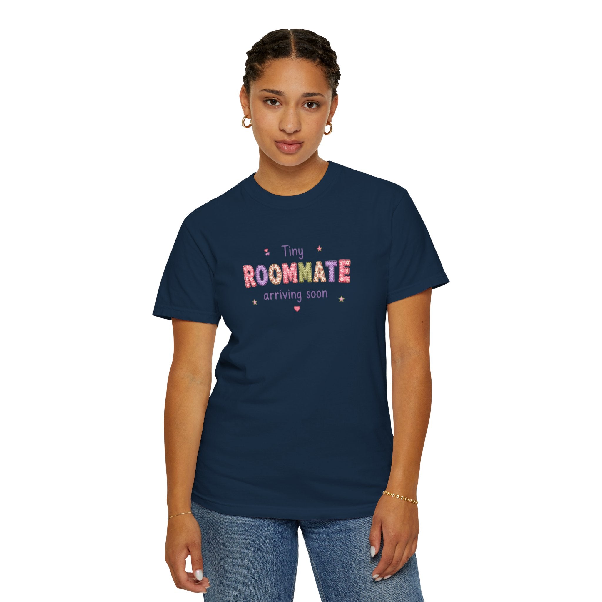Tiny Roommate Pregnancy Announcement T-Shirt