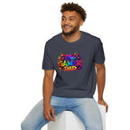 Gamer Dad Colourful Controller Design T-Shirt