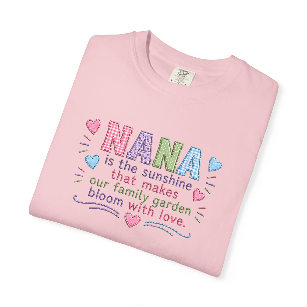 Nana Sunshine Floral T-Shirt — “NANA is the sunshine that makes our family garden bloom with love”