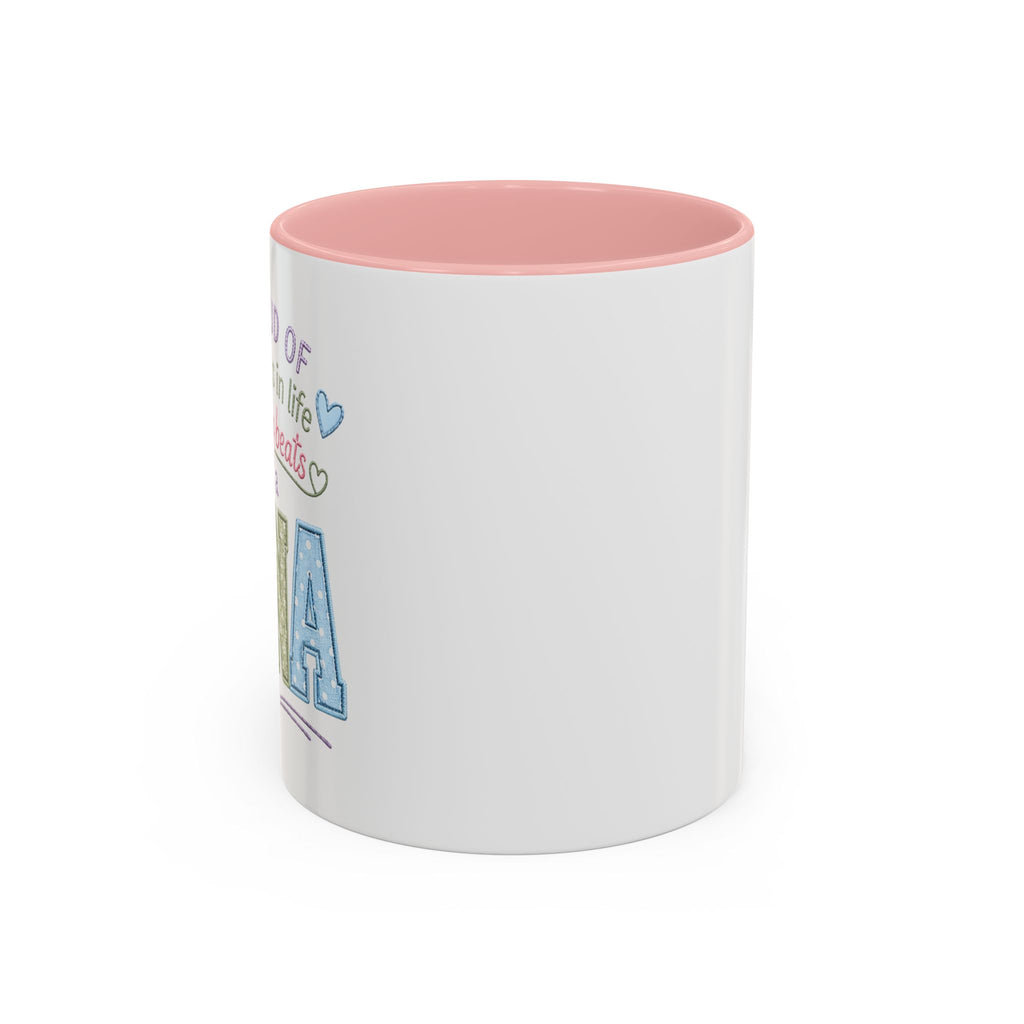 Mama Coffee Mug — 'Mama' Color Accent Ceramic Cup for Mother's Day & Everyday