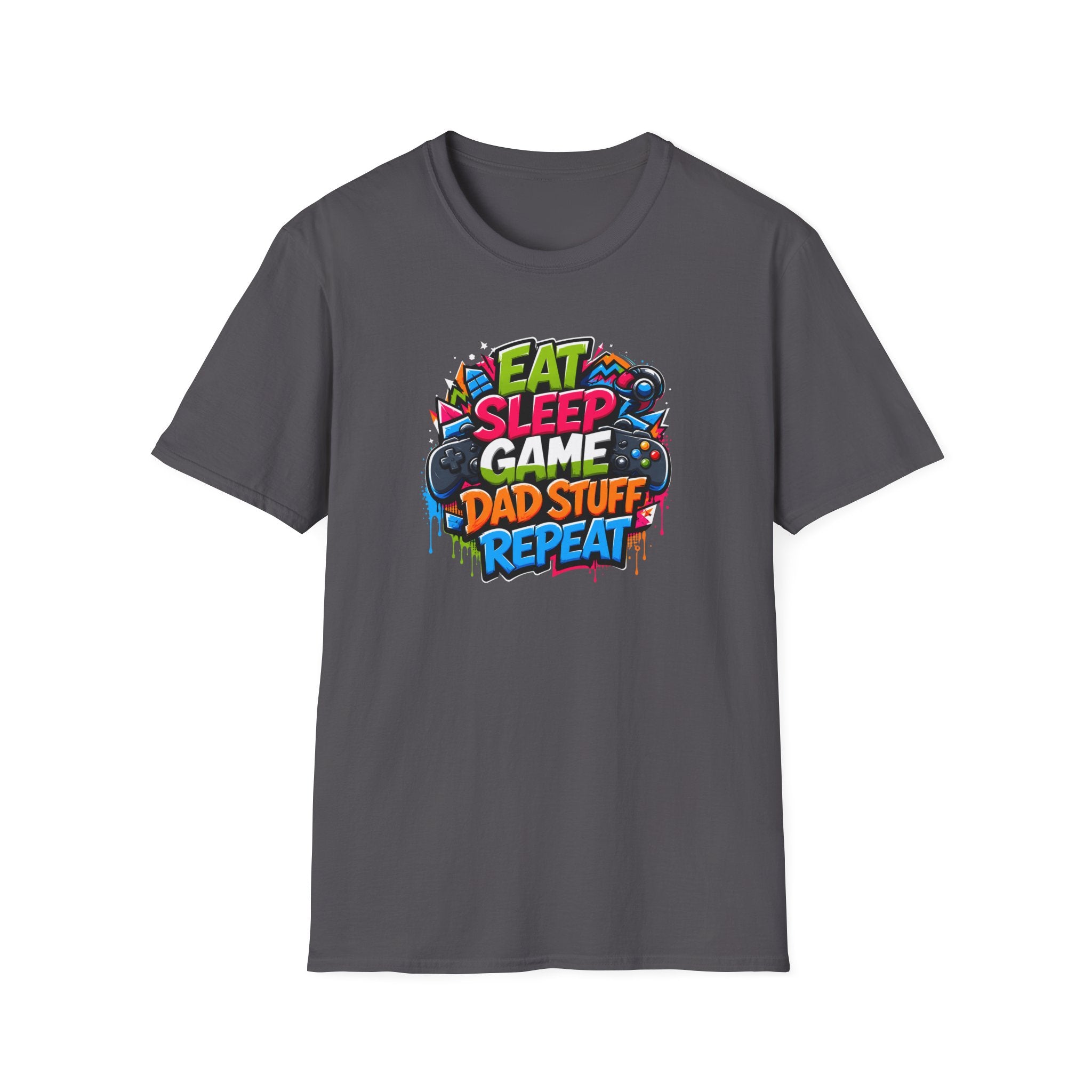 Eat Sleep Game Dad Stuff Repeat T-Shirt