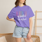 Grandma T-Shirt — "My Grandkids Have My Heart" Pastel Graphic Tee