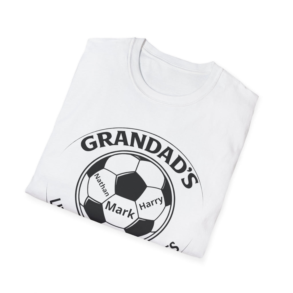 Grandad's Little Football Buddies T-Shirt — Personalized Soccer Grandpa Tee