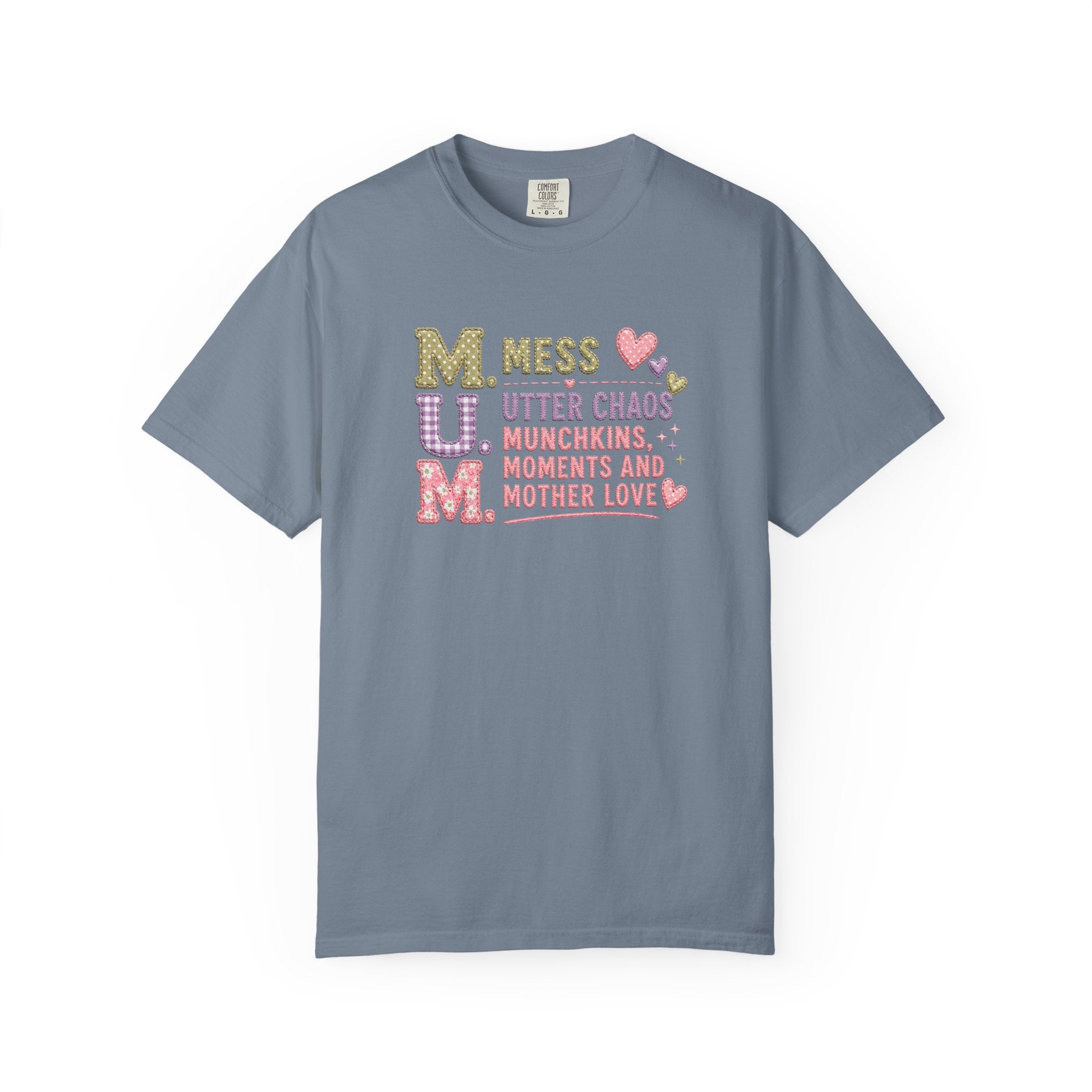 M.U.M. Mom Acronym Graphic Tee — Mess, Utter Chaos, Munchkins & Mother Love T-Shirt