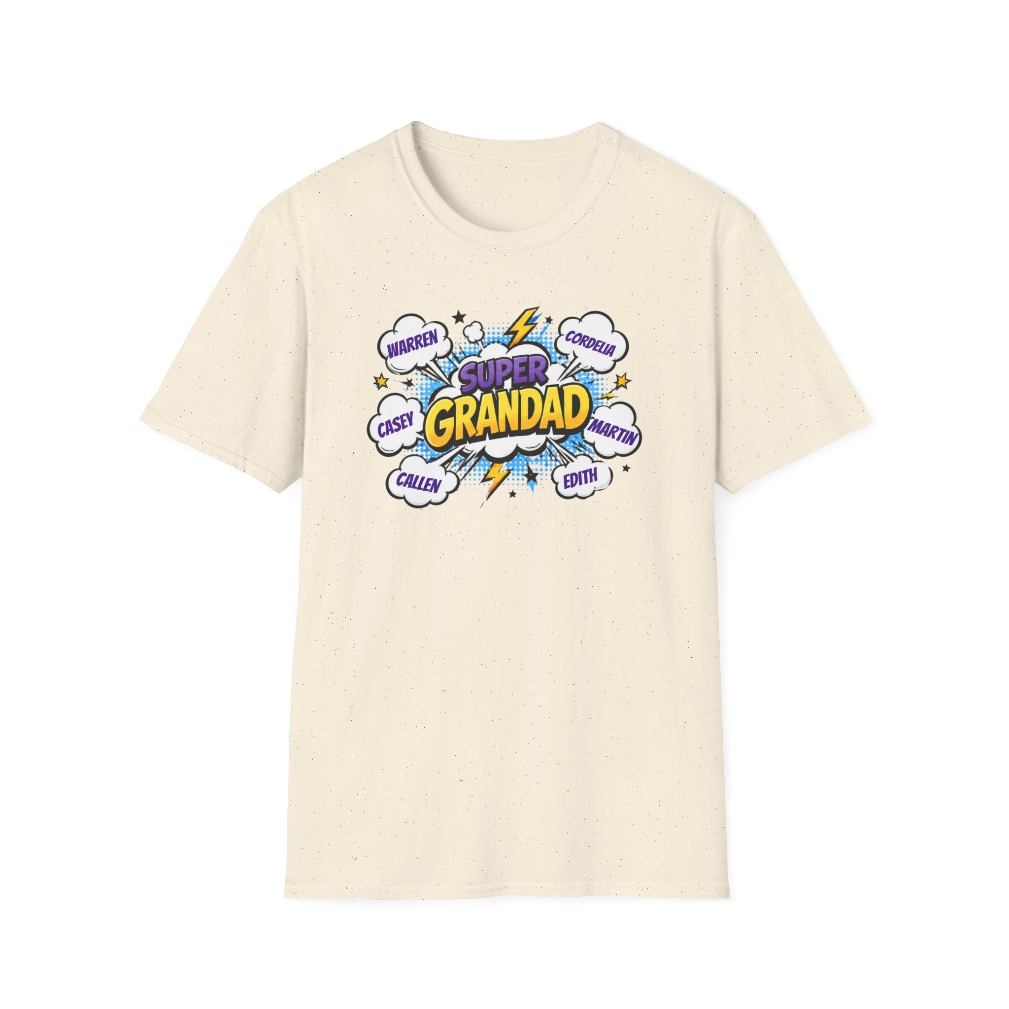 Super Grandad Comic-Style T‑Shirt — "Super Grandad" Graphic Tee, Father's Day & Grandparents Gift
