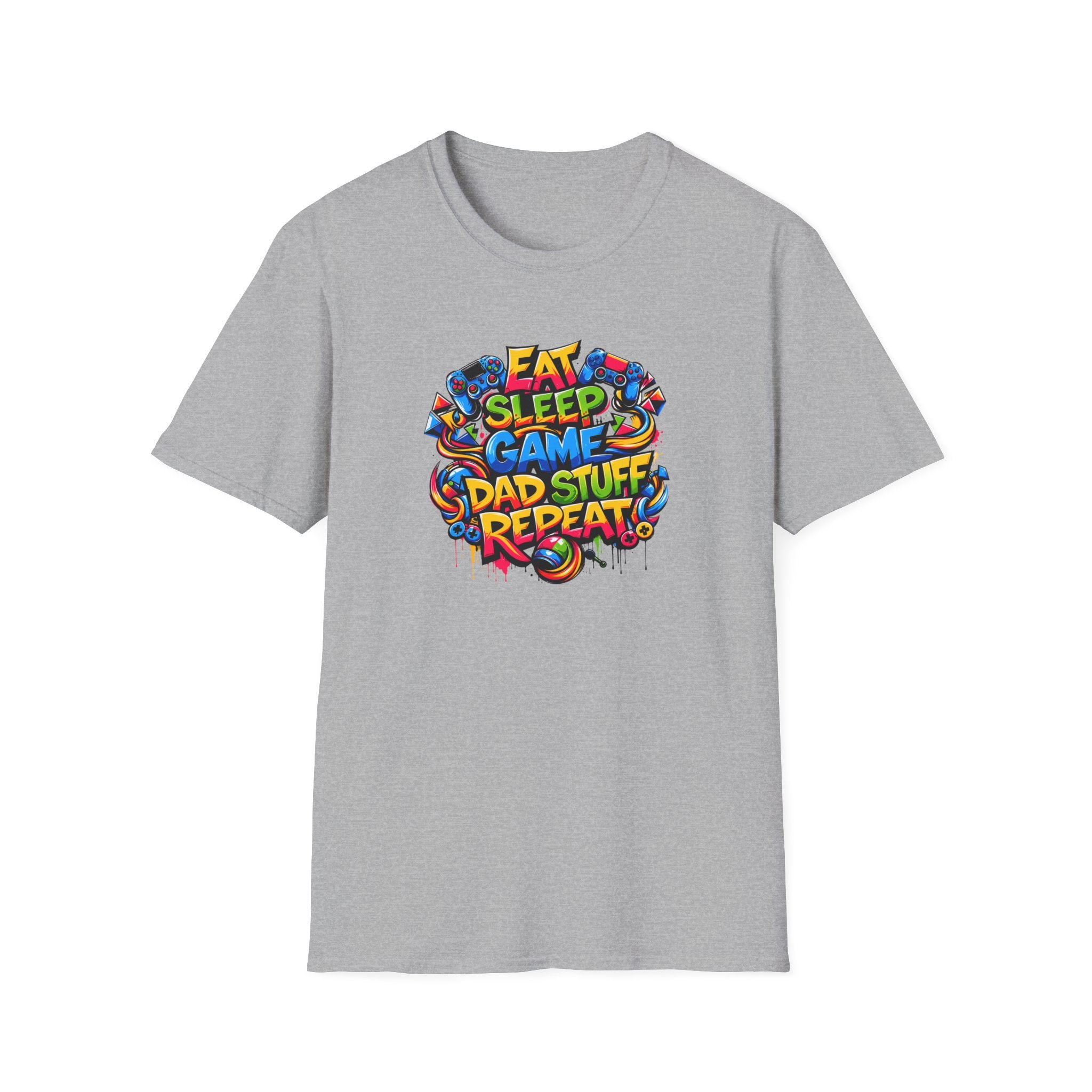 “Eat Sleep Game Dad Stuff Repeat” T-Shirt