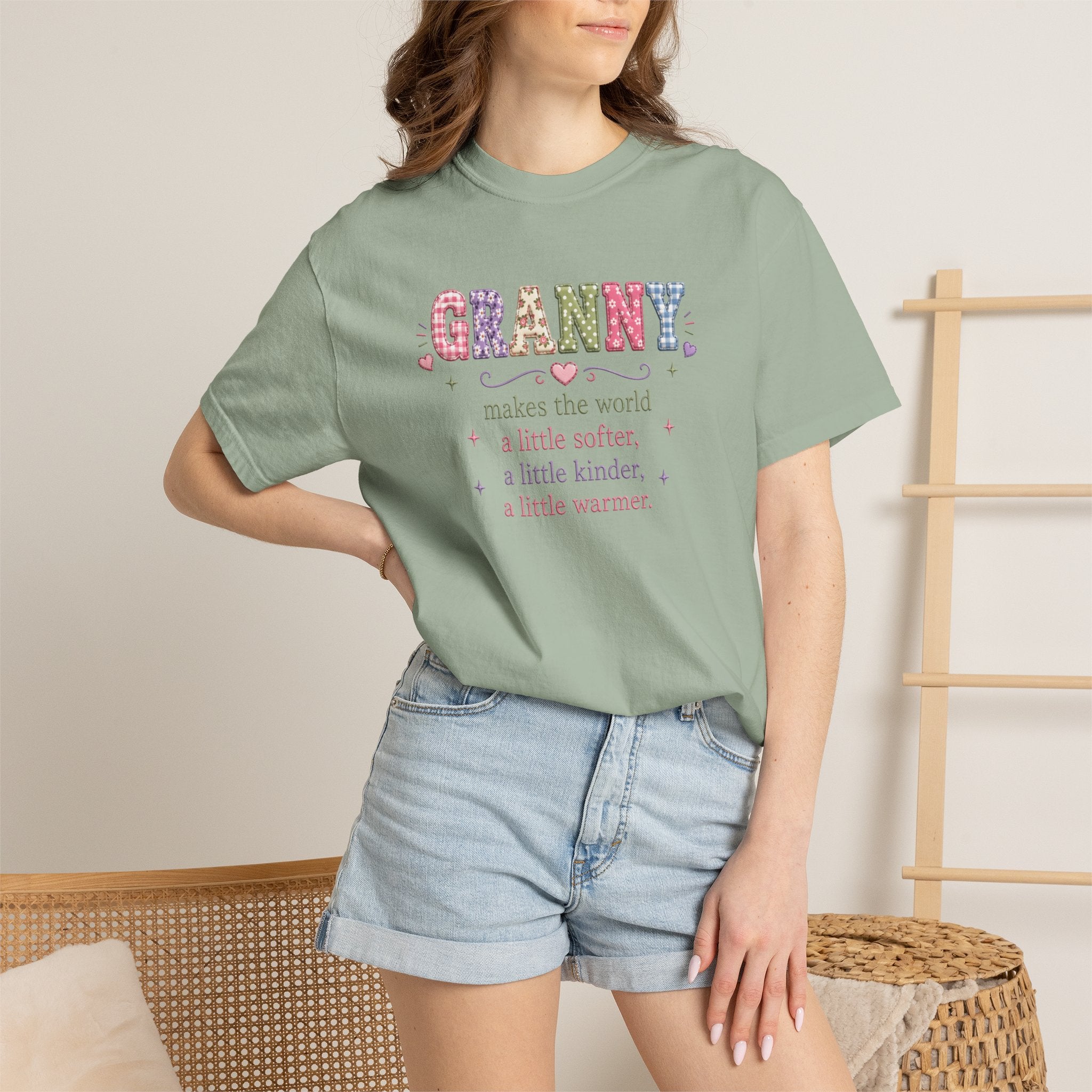 Granny Floral Graphic T-Shirt — "Granny makes the world a little softer, a little kinder, a little warmer"
