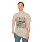 Grandad Warning T-Shirt — 'Warning: Spoils Grandkids & Hands Out Biscuits' Funny Grandpa Shirt