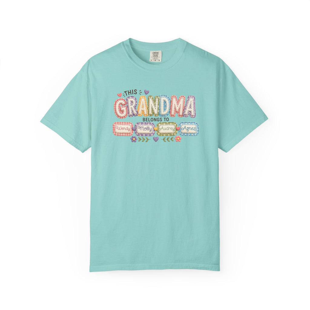 Grandma Belongs To Cute Pastel Family Names T-Shirt