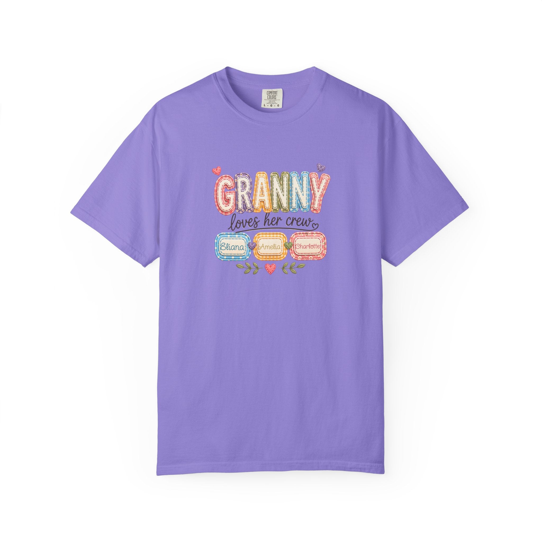 Granny Loves Her Crew T-Shirt – Cute Grandma Family Names Tee