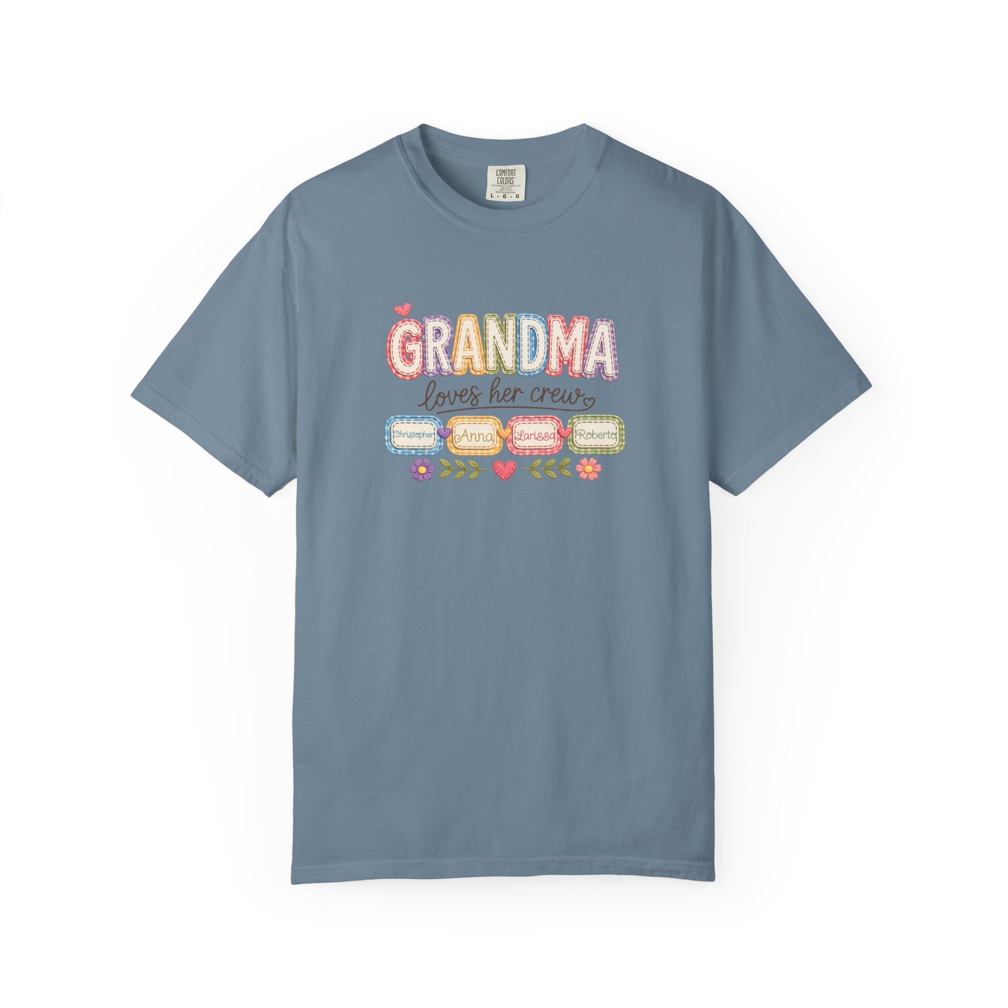 Grandma Loves Her Crew T-Shirt – Cute Pastel Grandma Family Tee