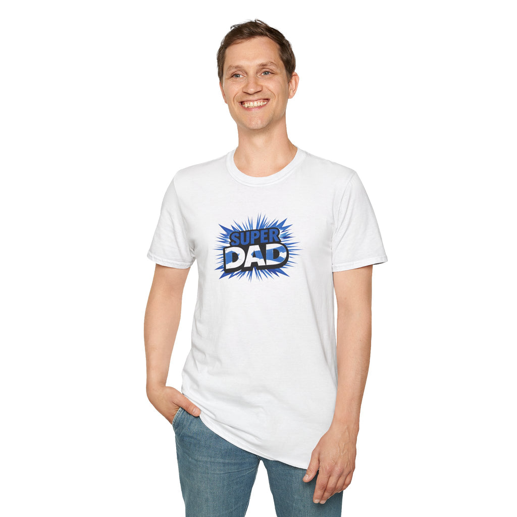 Super Dad T-Shirt — Scotland Flag themed Comic-Style Father's Day Gift