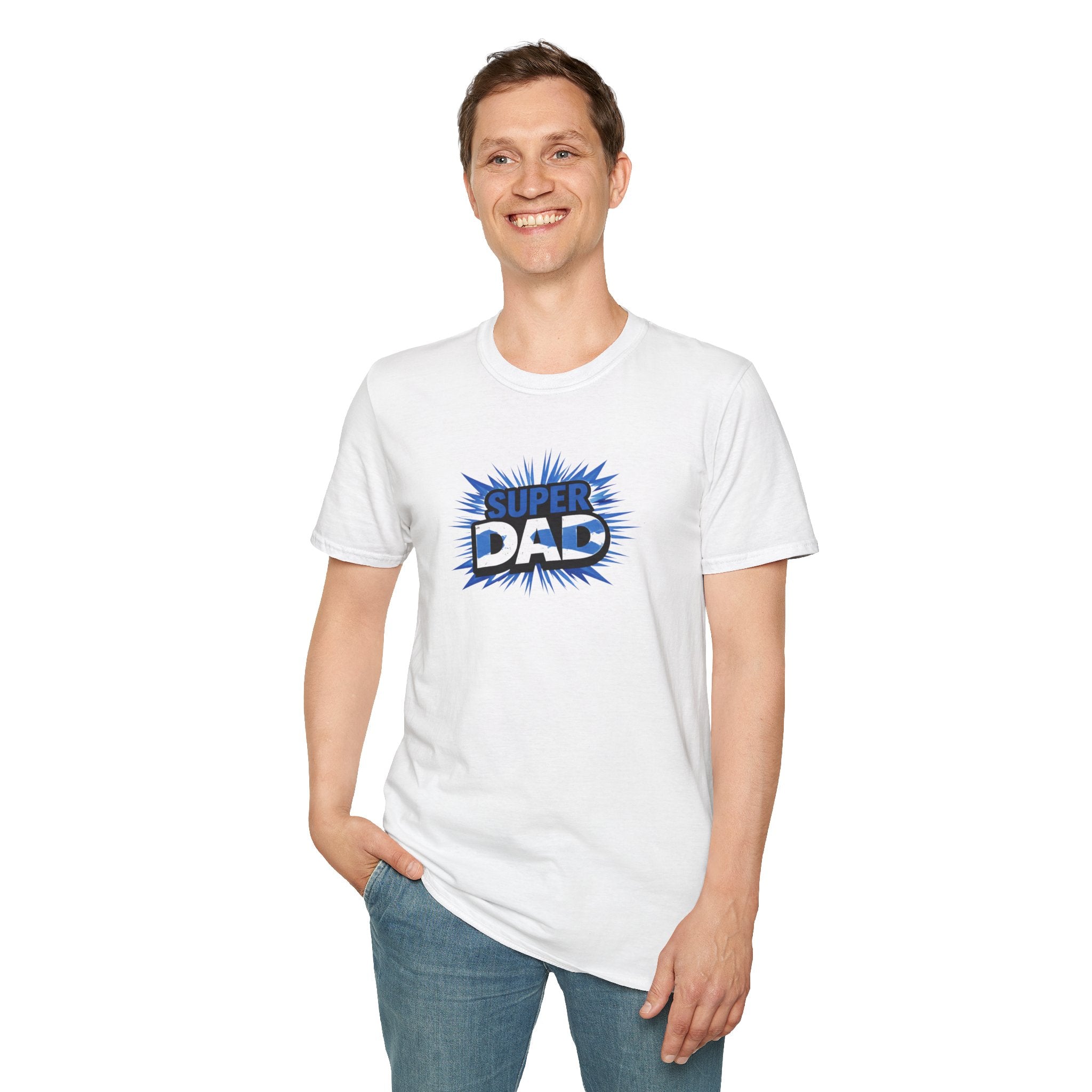 Super Dad T-Shirt — Scotland Flag themed Comic-Style Father's Day Gift