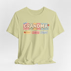Grandma Floral Retro Tee — "Grandma" Names Design (Aileen • Wendy • Peyton)