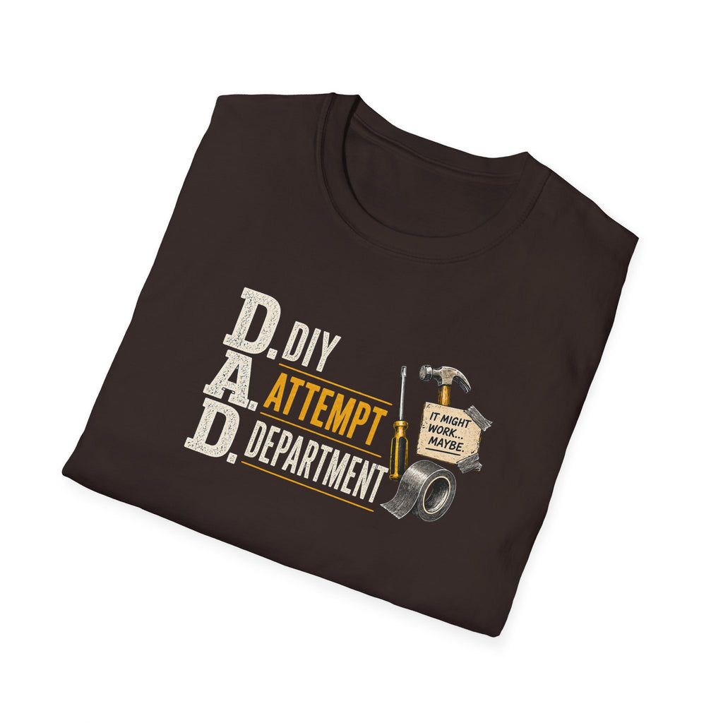 T-Shirt — "DAD: DIY Attempt Department" Funny Father’s Day Tool Shirt