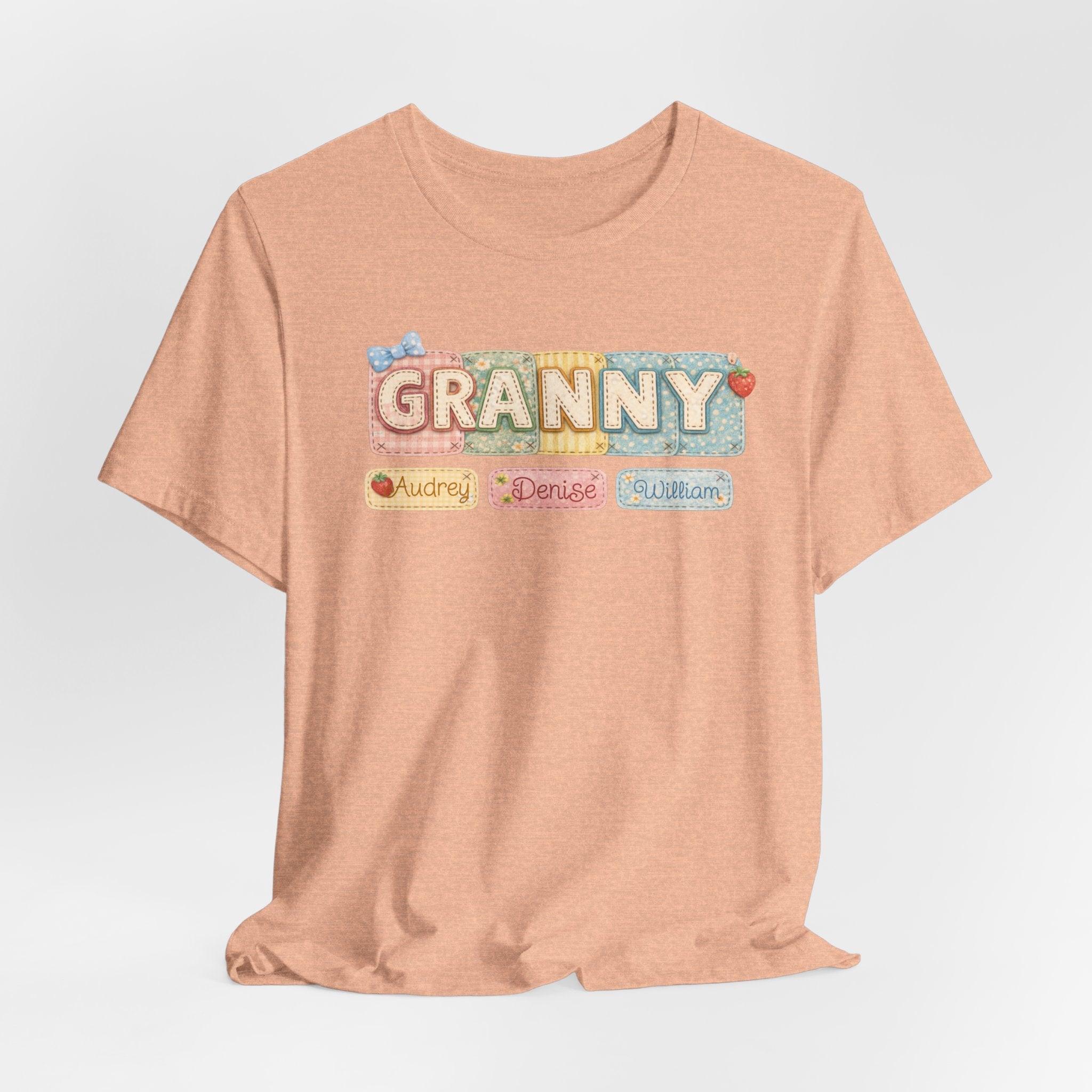 Granny Retro Nameplate T‑Shirt — Personalized Grandma Tee
