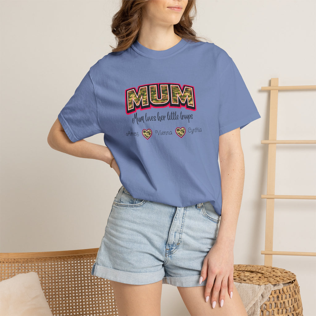 Mum Camo Print T-Shirt – "Mum, Mum loves her little meows" Mother's Day Tee