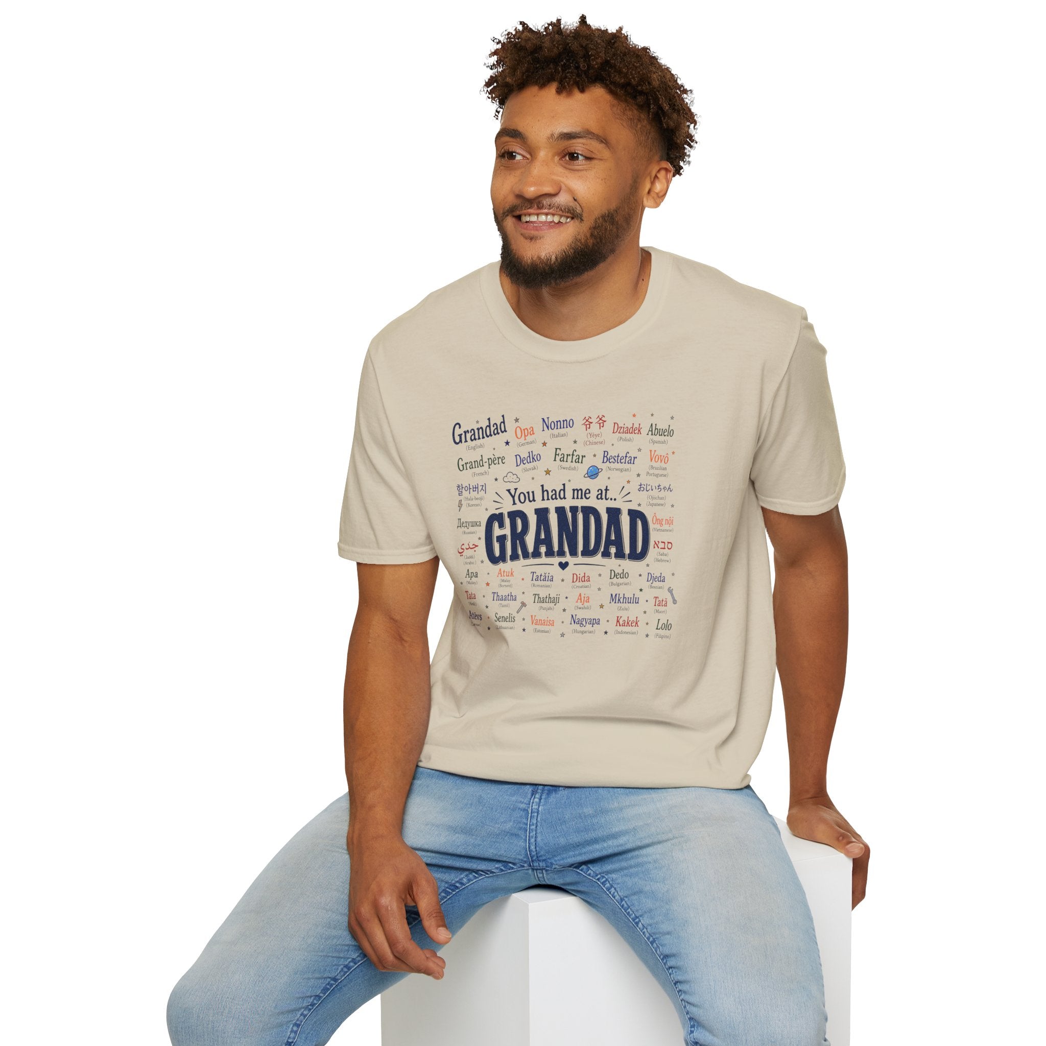 Grandad Word Cloud T-Shirt — "You had me at... GRANDAD" Father’s Day Gift