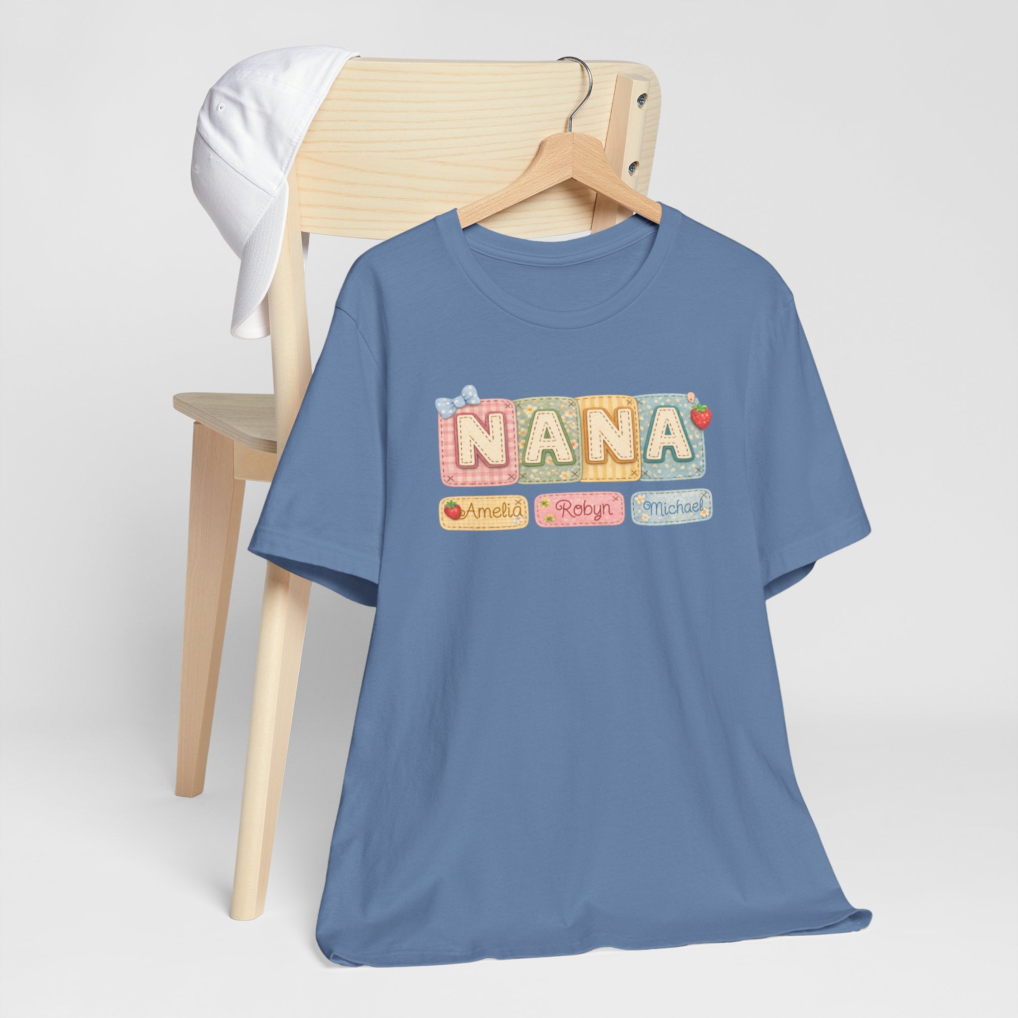 Nana Baby Blocks Tee — Personalized Grandmother Name Shirt