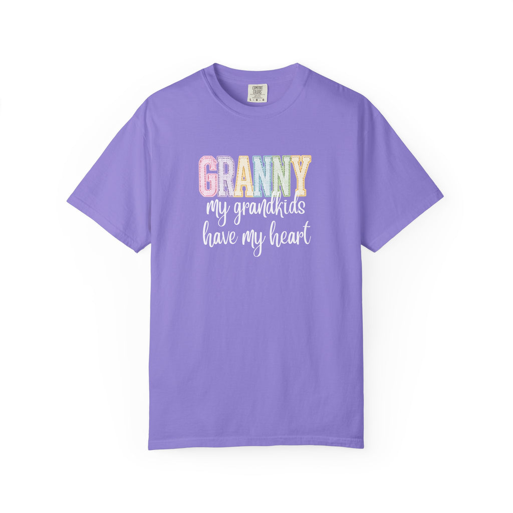 Granny Pastel Rainbow T‑Shirt — Retro Block Letter Grandma Tee
