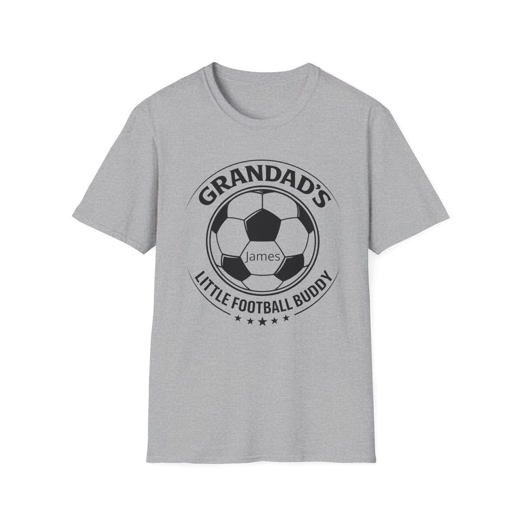 Grandad's Little Football Buddy T-Shirt — Personalized Soccer Dad/Grandpa Gift