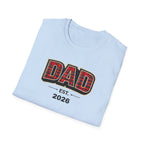 Dad Plaid Design T-Shirt — DAD Est. 2026 New Dad Gift