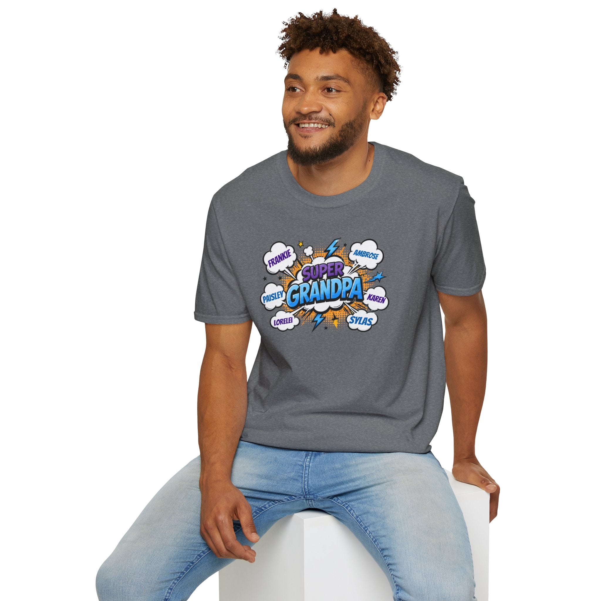 Super Grandpa Comic T-Shirt — "Super Grandpa" Funny Gift for Grandfathers
