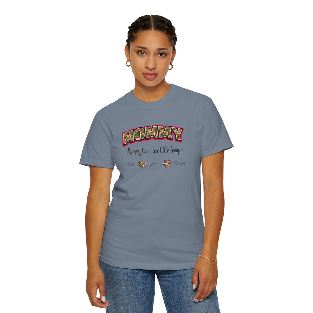 Mommy Camo Heart T-Shirt — "Mommy, I am here for little forever" Mother's Day Tee