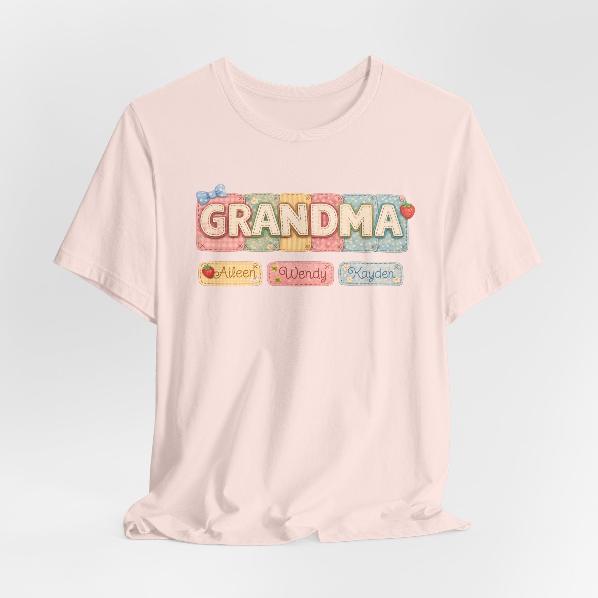 Grandma Floral Retro Tee — "Grandma" Names Design (Aileen • Wendy • Peyton)