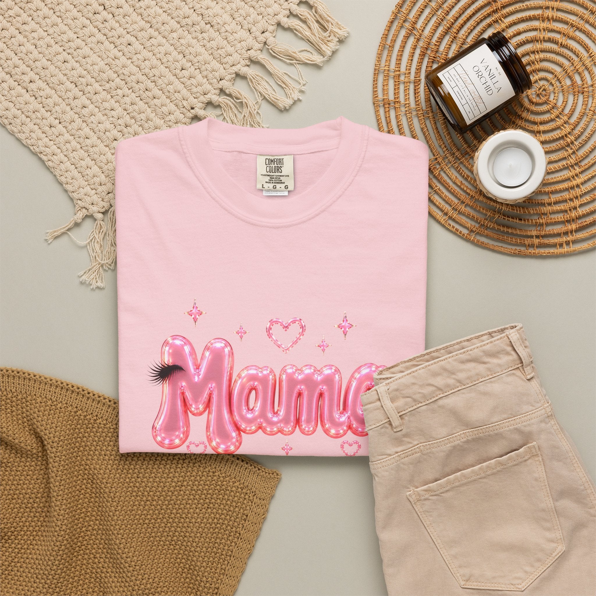 MAMA Pink Balloon Eyelashes T-Shirt