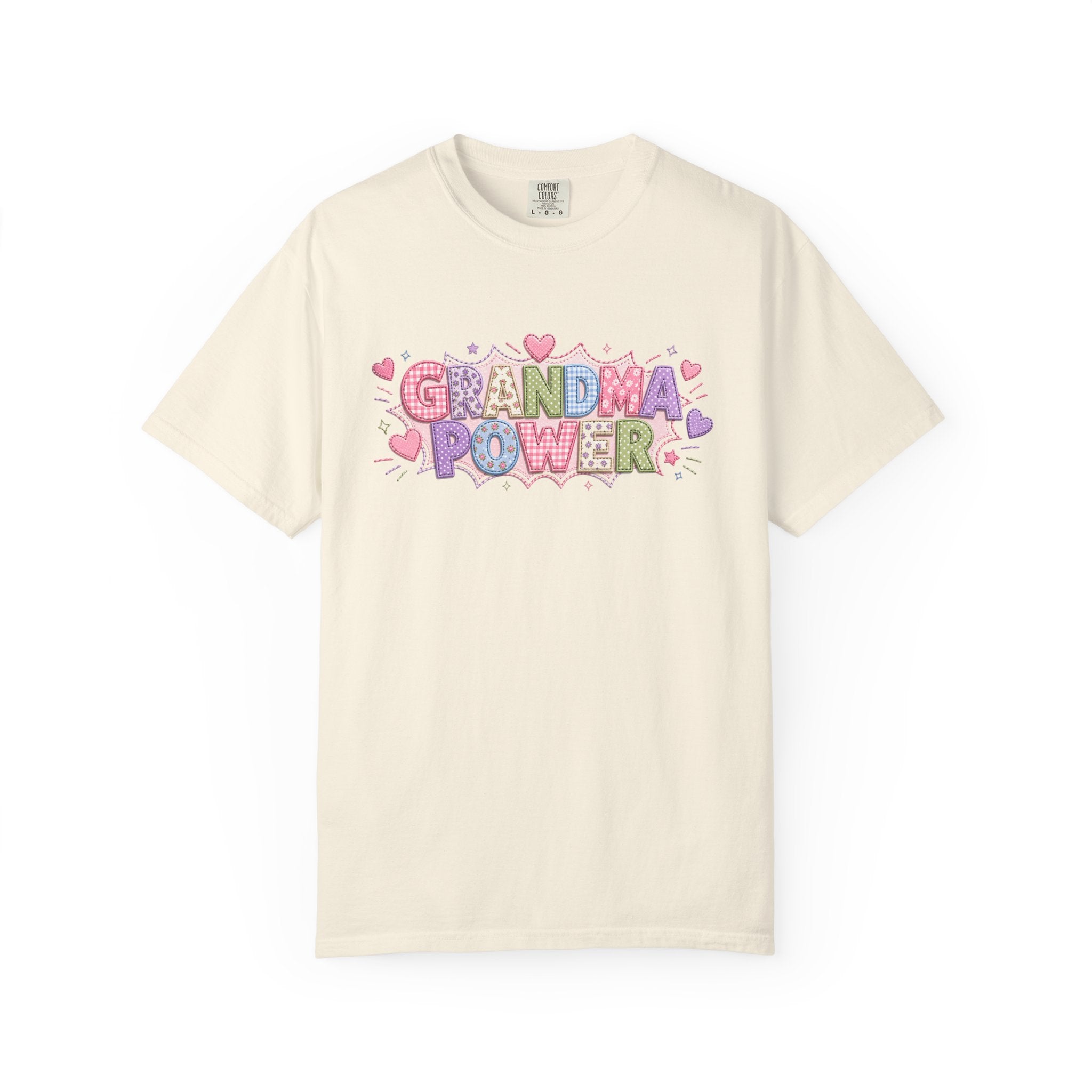 Grandma Power T-Shirt — Cute Heart Graphic Tee for Grandmothers