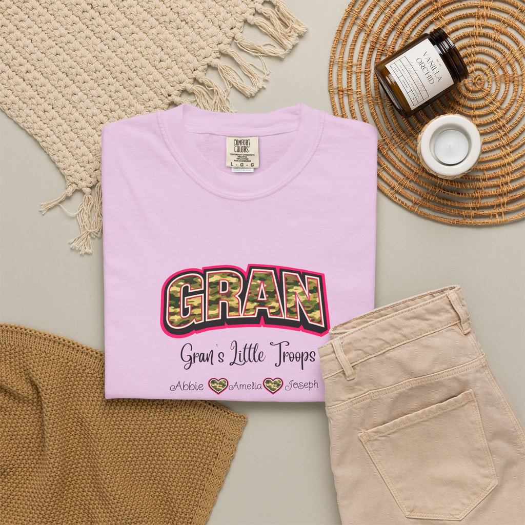 Gran Grandma T-Shirt — "Gran: Good a Little Trouble" Vintage Floral Tee