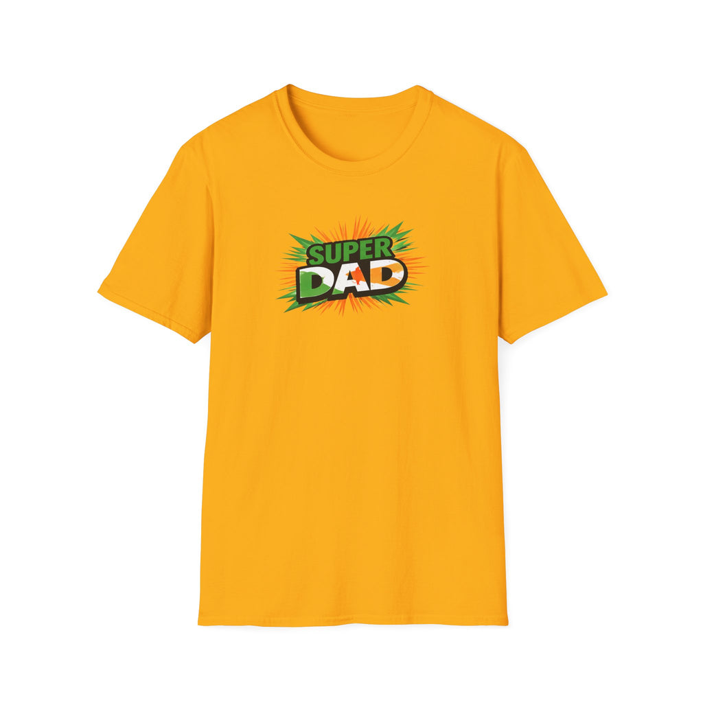 Super Dad T-Shirt — Ireland Flag themed Retro Comic Father’s Day Tee