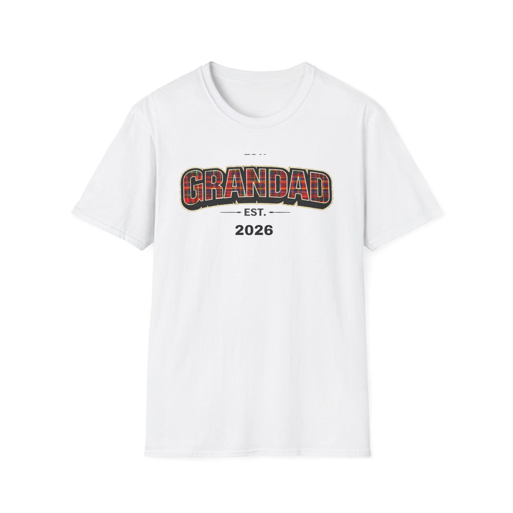Grandad Est. 2026 T-Shirt — Plaid Grandpa Gift Tee