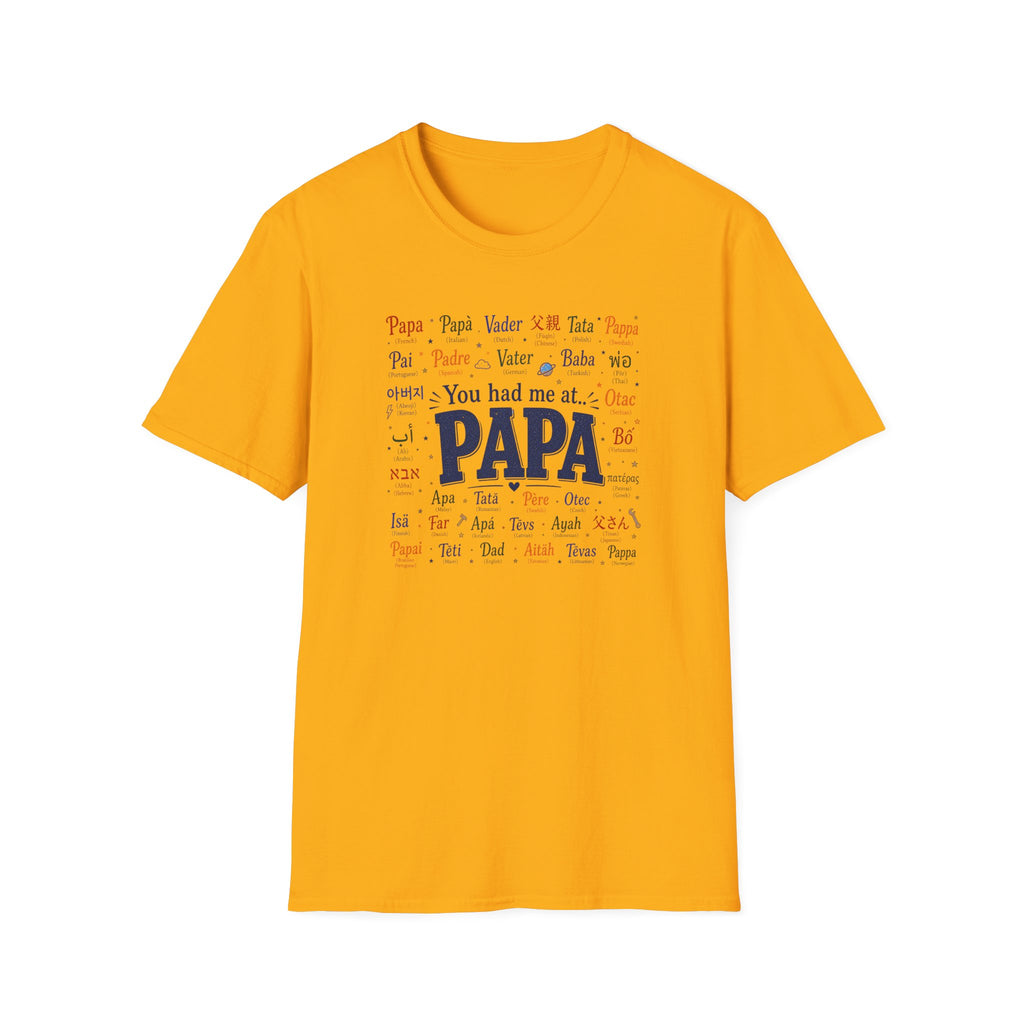 Papa Word Cloud T-Shirt — 'You had me at PAPA' Father's Day Gift