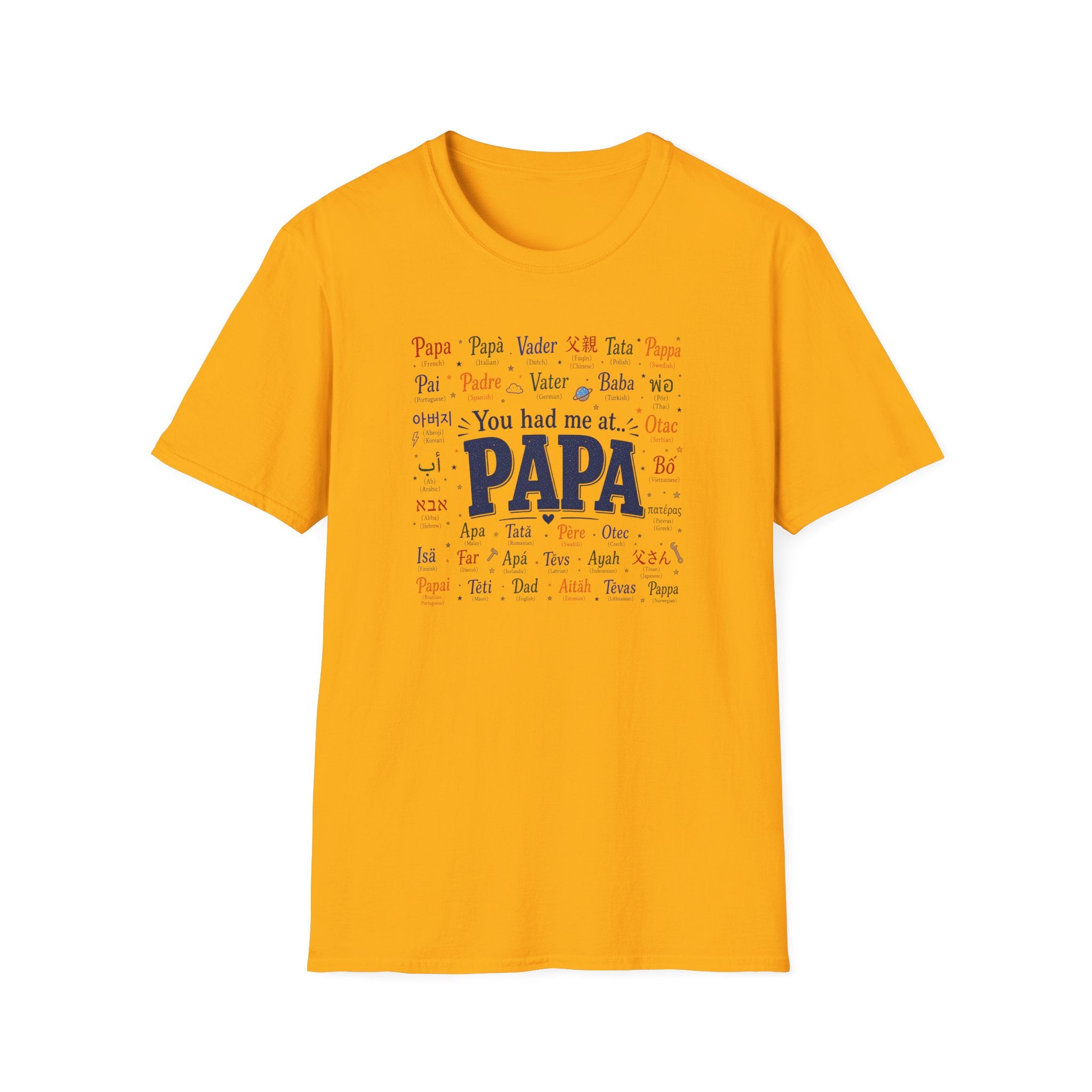 Papa Word Cloud T-Shirt — 'You had me at PAPA' Father's Day Gift
