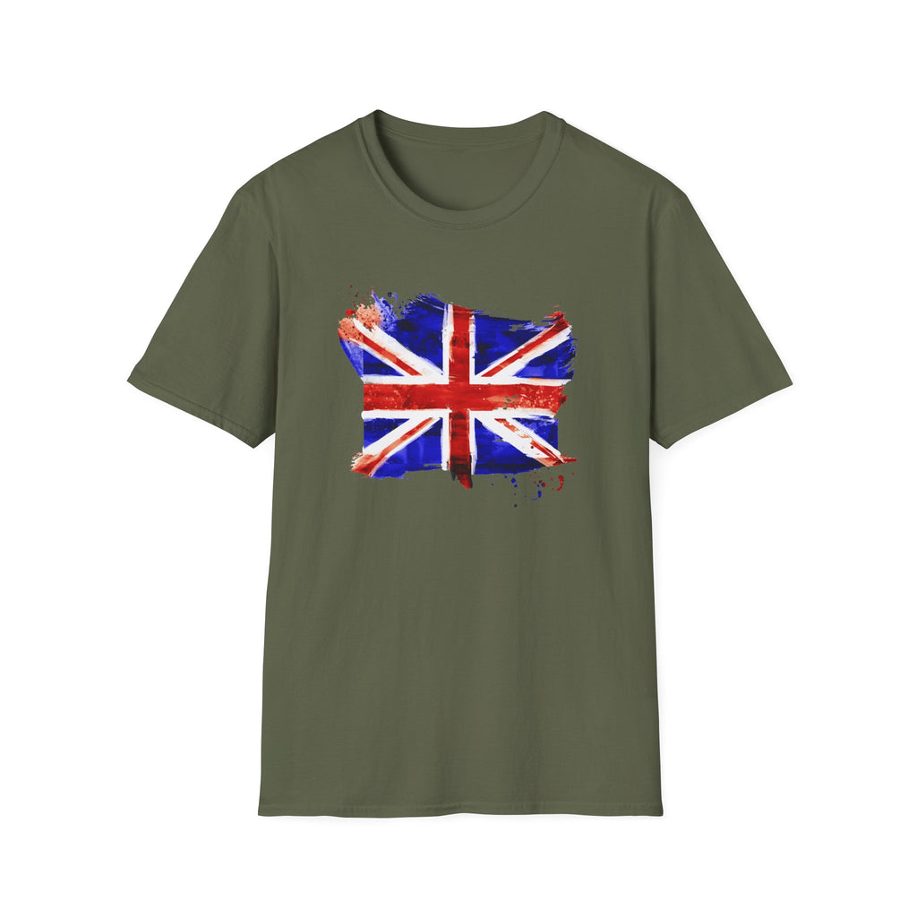 Union Jack Paint Brush UK Flag T-Shirt — British Pride Graphic Tee