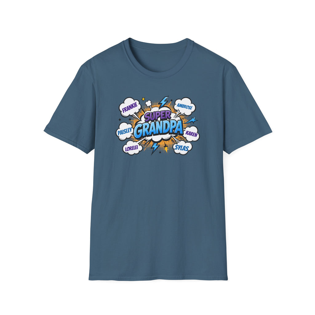 Super Grandpa Comic T-Shirt — "Super Grandpa" Funny Gift for Grandfathers