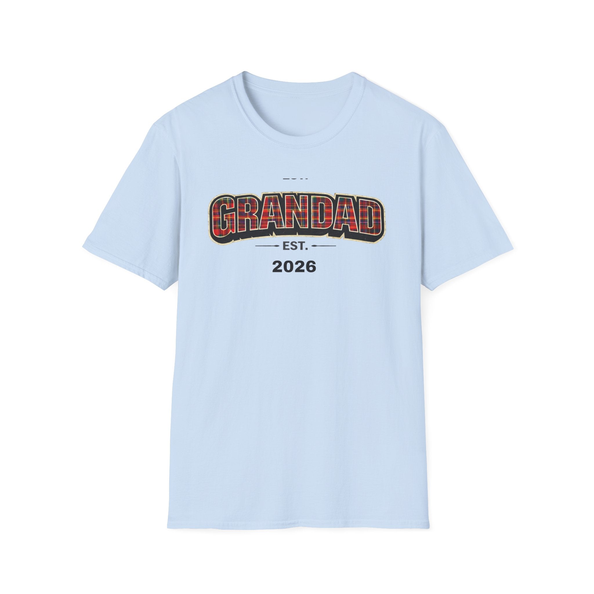 Grandad Est. 2026 T-Shirt — Plaid Grandpa Gift Tee