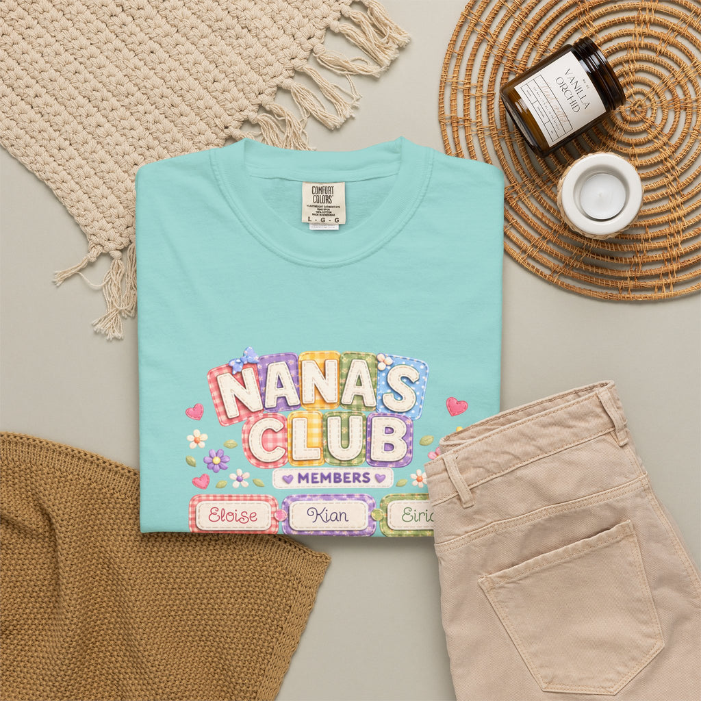 Nana's Club T-Shirt — 'Nana's Little Loves' Cute Floral Grandma Tee