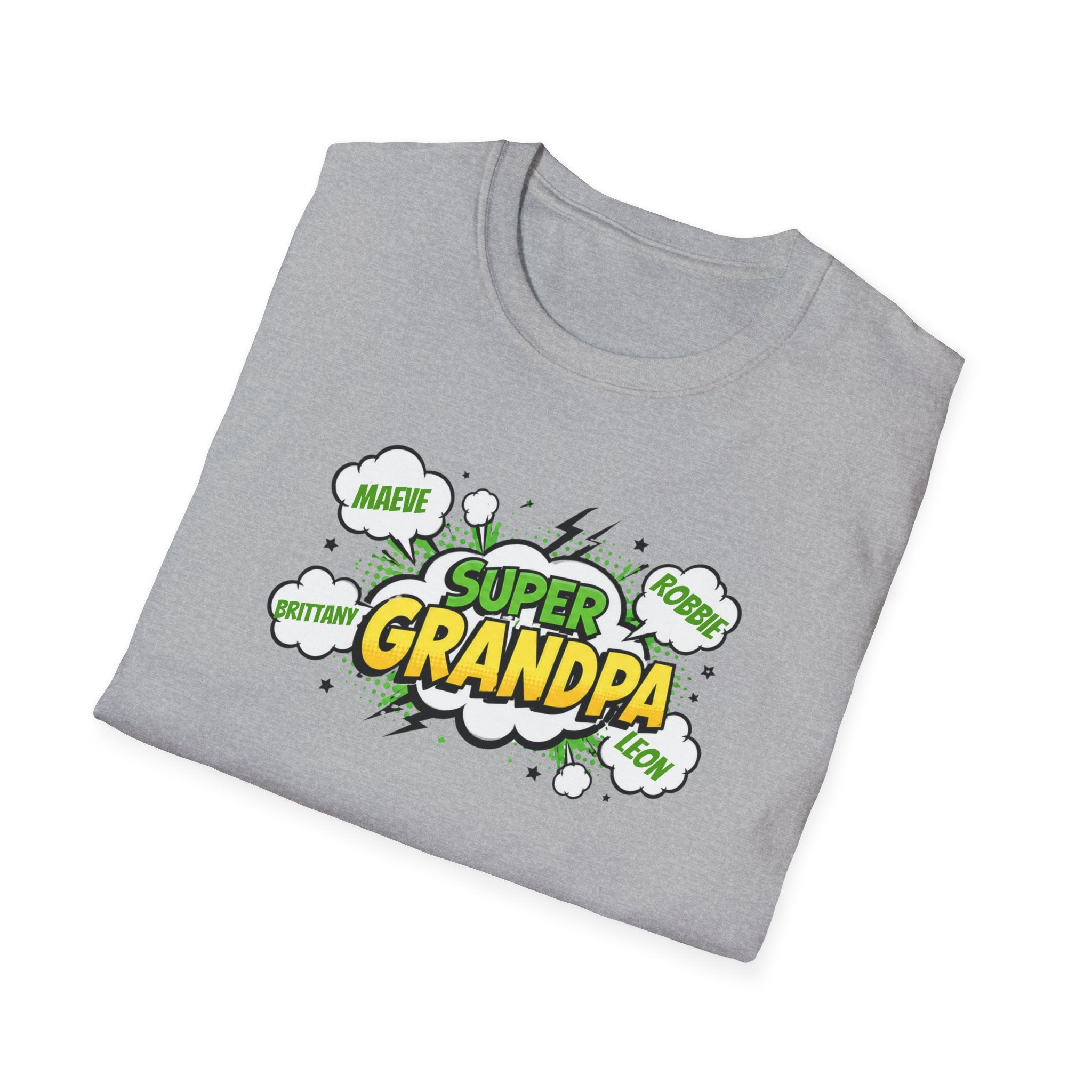 Super Grandpa T-Shirt – Comic Book Style Grandfather Gift