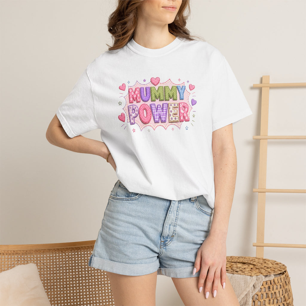 Mummy Power T-Shirt — Cute Pink Heart Mother's Day Tee