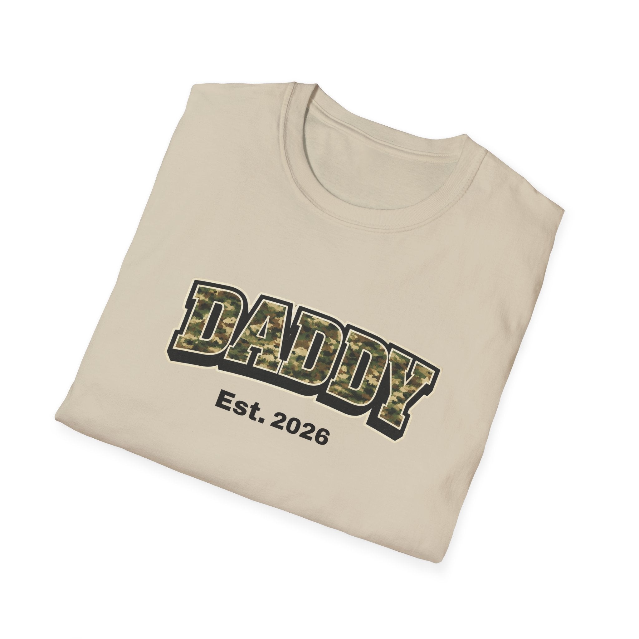 Daddy Est. 2026 Camo T-Shirt — New Dad Gift