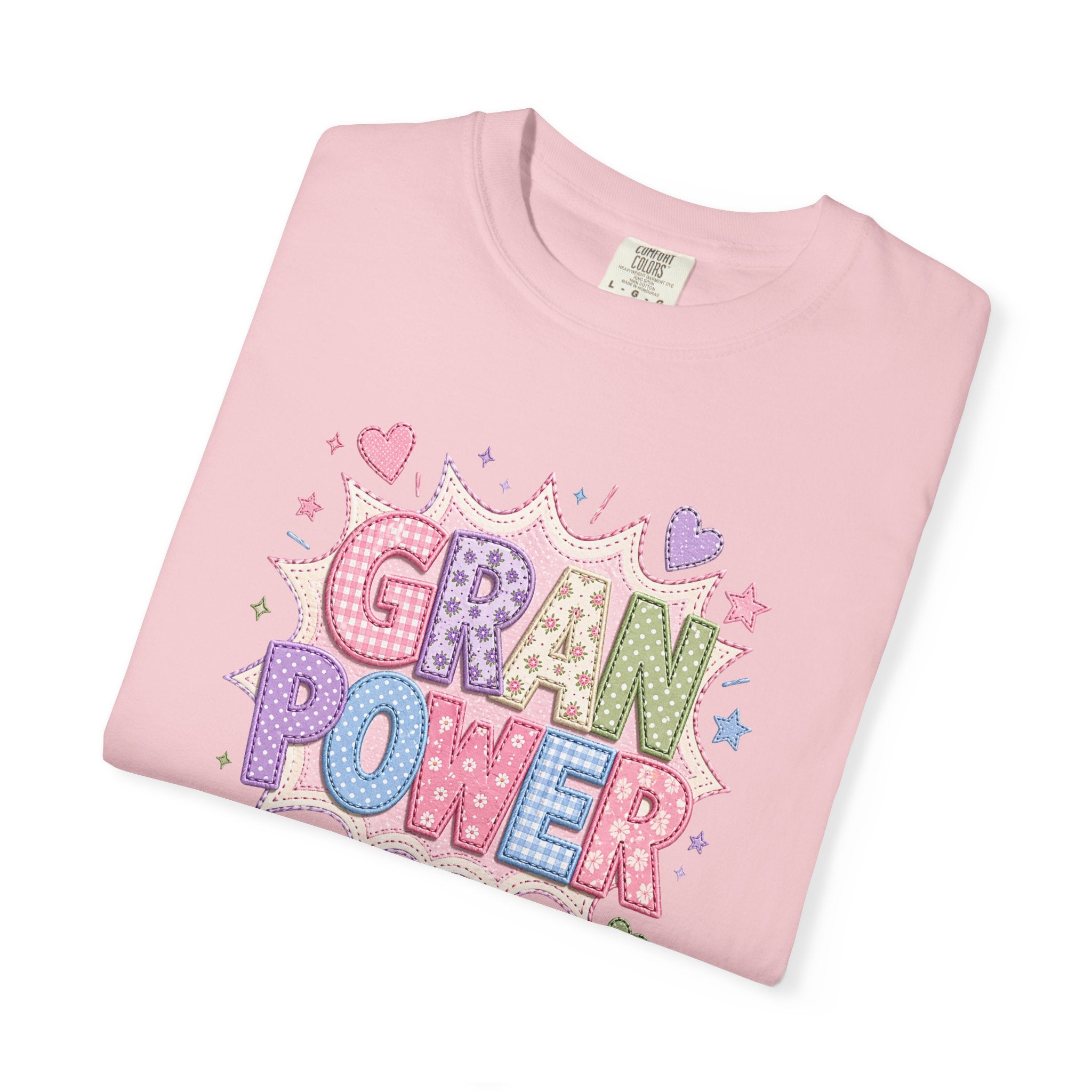 Gran Power T-Shirt — Cute Pastel 'Gran Power' Graphic Tee for Grandparents, Mother's Day Gift