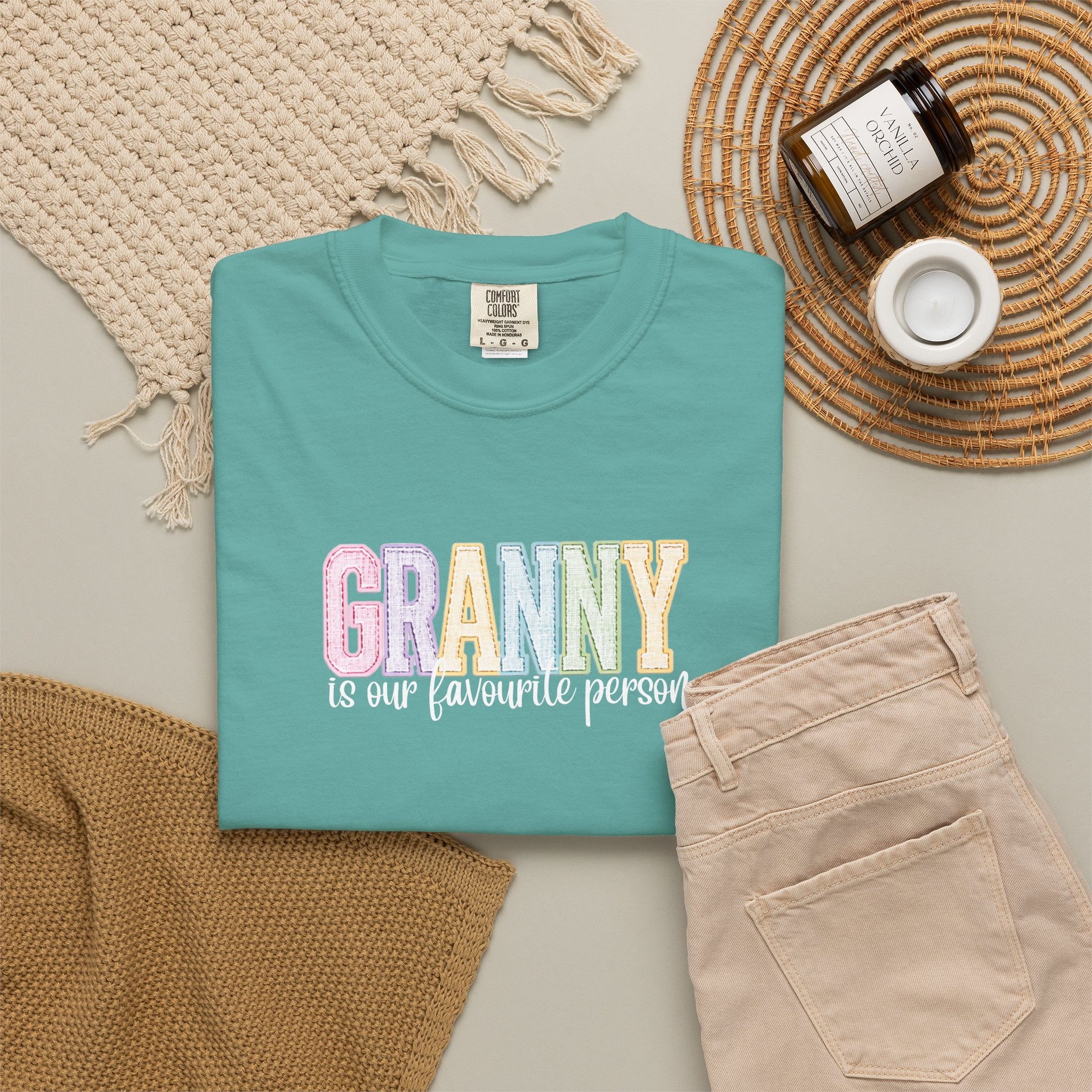 Granny Is Our Favourite Person T-Shirt — Pastel Grandma Gift Tee